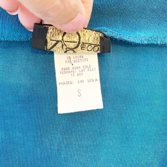 80s/90s KLG & Co. Vintage Midi Dress Button Short Sleeve Cardigan Size Small - Picture 4 of 12